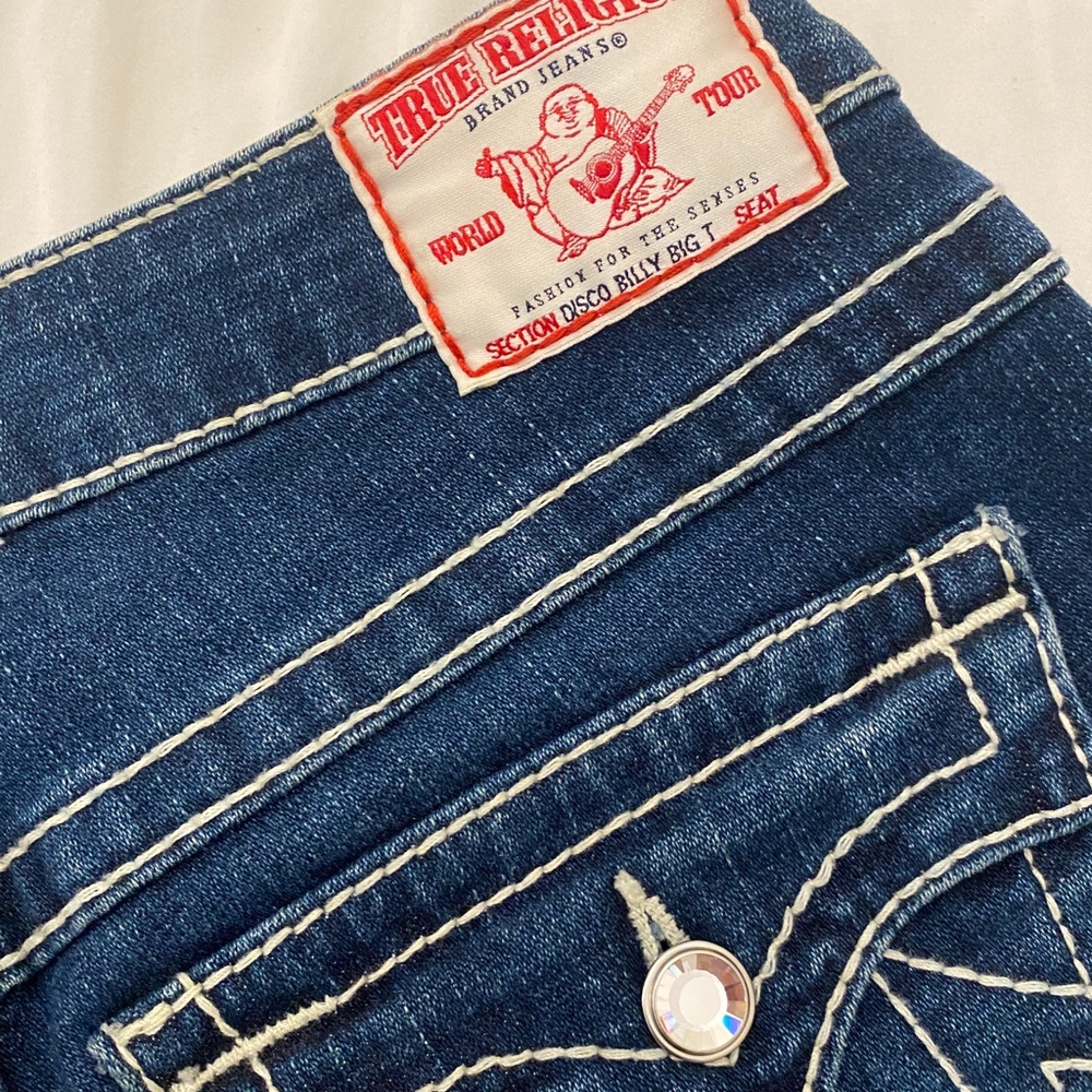 Swarovski Crystal Button True Religion Jeans